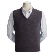 Johnstons of Elgin Scottish Cashmere Vest (For Men) in Charcoal - Closeouts