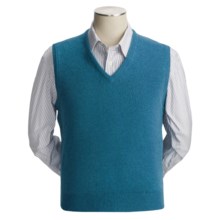 Johnstons of Elgin Scottish Cashmere Vest (For Men) in Kingfisher - Closeouts