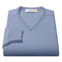 Johnstons of Elgin V-Neck Sweater - Scottish Cashmere (For Men) in Fresco - Closeouts