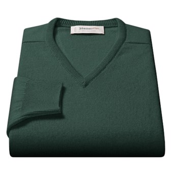 Johnstons of Elgin V-Neck Sweater - Scottish Cashmere (For Men)