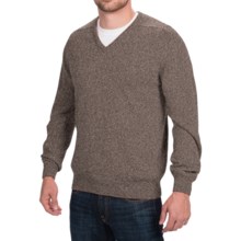 Johnstons of Elgin V-Neck Sweater - Scottish Cashmere (For Men) in Nimbus - Closeouts