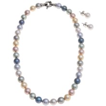Joia de Majorca 10mm Organic Pearl 16" Necklace and Earring Set in Pastel - Closeouts