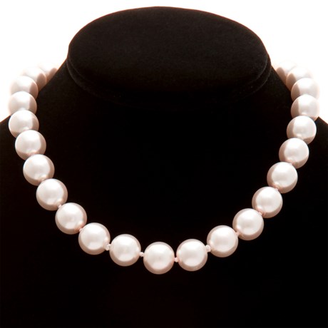 75%OFF 女性のネックレス Jokara 12ミリメートルのガラスパールネックレス - 16」2 Jokara 12mm Glass Pearl Necklace - 16+2