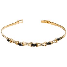 Jokara Black Onyx and Cubic Zirconia Bracelet in Gold - Closeouts