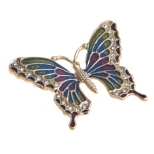 Jokara Butterfly Pin - Austrian Crystal Stones in Multi - Closeouts