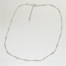 Jokara Cubic Zirconia Necklace - Diamonds by the Yard in Silver - Closeouts