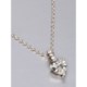 Jokara Drop Heart Pendant Necklace - 16", Sterling Silver