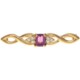 Jokara Faux-Amethyst Bar Pin