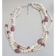 Jokara Freshwater Pearl and Rhodonite Necklace