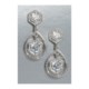 Jokara Hexagonal Cubic Zirconia Earrings - Teardrop Dangles