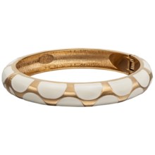 Jokara Hinged Enamel Bracelet in White - Closeouts