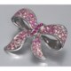 Jokara Pink Crystal Bow Pin