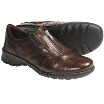 Josef Seibel Annie Shoes - Leather, Zip Front (For Women) in Chestnut