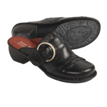 Josef Seibel Carmen Leather Clogs - Open Back (For Women) in Black - Closeouts