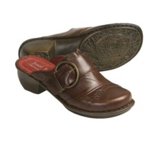 Josef Seibel Carmen Leather Clogs - Open Back (For Women) in Chestnut - Closeouts