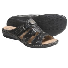 Josef Seibel Gabi Sandals - Leather (For Women) in Black - Closeouts