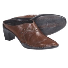Josef Seibel Kimberly Leather Clogs - Open Back (For Women) in Brandy - Closeouts