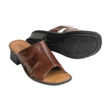 Josef Seibel Megan Slides - Leather (For Women) in Brandy - Closeouts