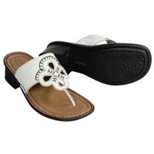 Josef Seibel Mel Sandals - Leather Thongs (For Women) in White - Closeouts
