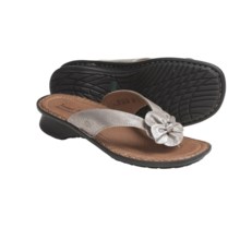 Josef Seibel Pearl Thong Sandals (For Women) in Platinum Metallic - Closeouts
