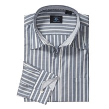 Joseph Abboud Cotton Sport Shirt - Combo Stripe, Long Sleeve (For Men) in Steel Blue - Closeouts