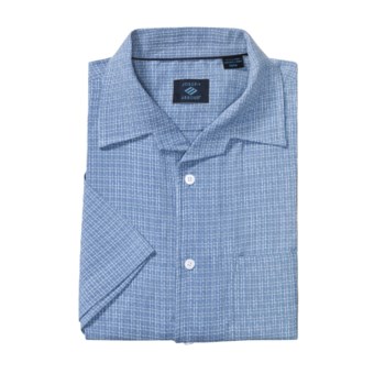Joseph Abboud Silk-Cotton Sport Shirt - Short Sleeve (For Men)