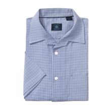 Joseph Abboud Silk-Cotton Sport Shirt - Short Sleeve (For Men) in Steel Blue - Closeouts