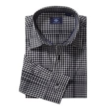 Joseph Abboud Small Check Sport Shirt - Long Sleeve (For Men) in Black - Closeouts
