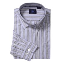 Joseph Abboud Stripe Sport Shirt - Cotton, Long Sleeve (For Men) in Silver Grey - Closeouts