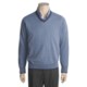 Joseph Abboud Textured V-Neck Sweater - Cotton-Silk-Cashmere (For Men)