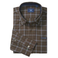 Joseph Abboud Windowpane Sport Shirt - Cotton, Long Sleeve (For Men) in Chocolate - Closeouts