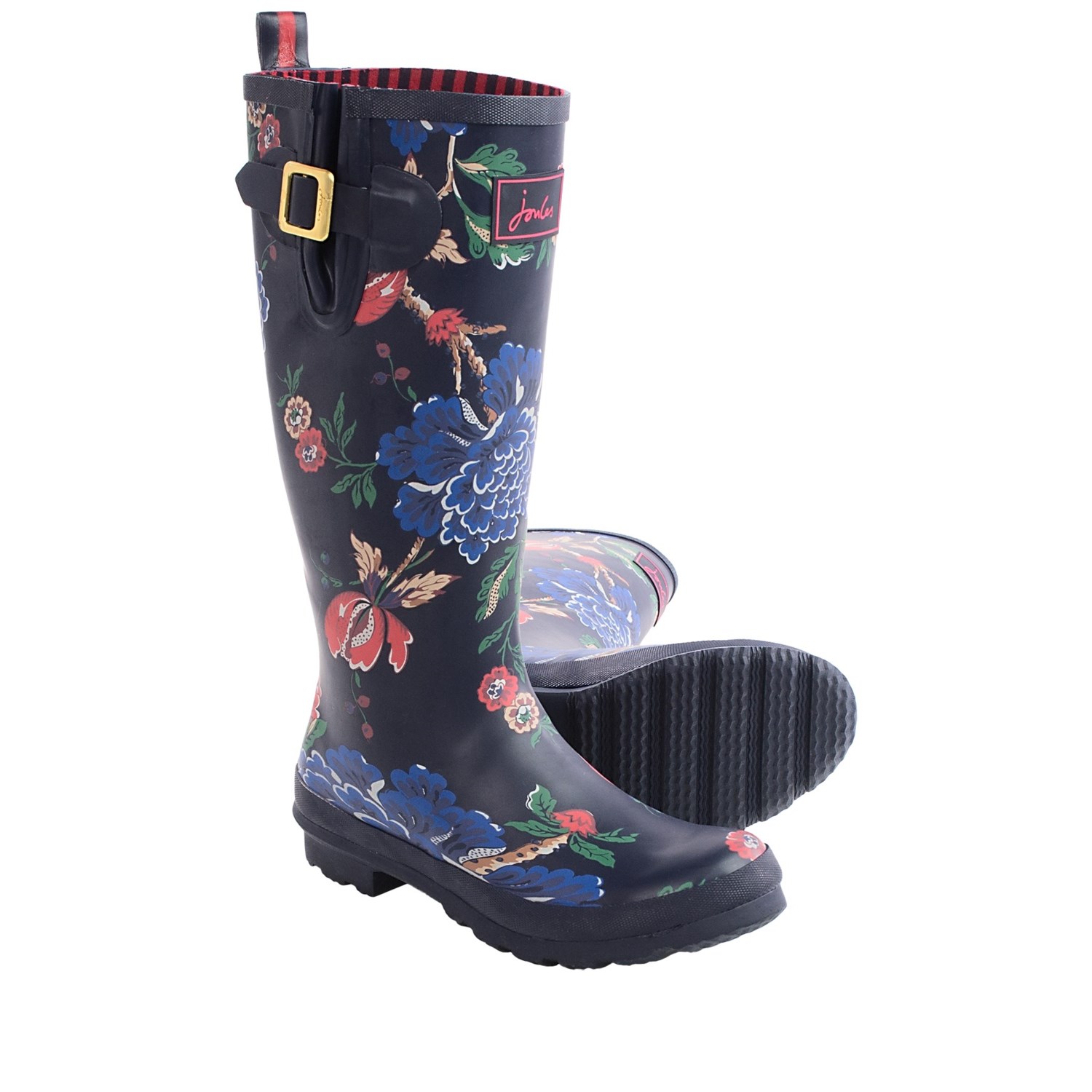Floral Print Shoe Boots Navy Floral Print Shoe Boots Navy
