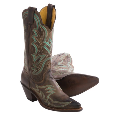 Justin Boots Bent Rail Cowboy Boots 12 Snip Toe (For Women)