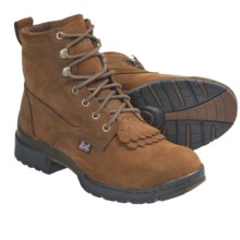 Justin Boots Coffee Westerner Lace-Up Boots - Waterproof, J17-Toe (For Women) in Coffee - Closeouts