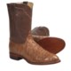 Justin Boots Full-Quill Ostrich Cowboy Boots - R-Toe, 10” (For Men)