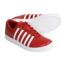K-Swiss The Classic Leather Shoes (For Men) in Red/White Pebble - Closeouts