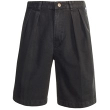 Kahala Twill Fitted Shorts (For Men) in Black - Closeouts