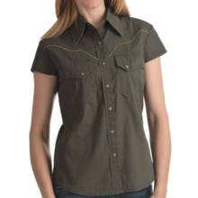 Kakadu Carson 5 oz. Gunn-Worn Canvas Shirt - Short Sleeve (For Women) in Loden Green - Closeouts