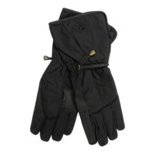 Kakadu Gauntlet Oilskin Motorcycle Gloves (For Men and Women) in Black - Closeouts