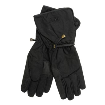 Kakadu Gauntlet Oilskin Motorcycle Gloves (For Men and Women) in Black