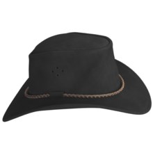 Kakadu Queenslander Hat - UPF 50+, Mossback Suede (For Men and Women) in Black - Closeouts
