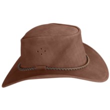 Kakadu Queenslander Hat - UPF 50+, Mossback Suede (For Men and Women) in Chocolate - Closeouts
