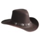 Kakadu Razorback Hat - Leather, Shapeable Brim (For Men and Women)