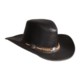 Kakadu Stampy Embossed Leather Hat - Shapeable Brim (For Men and Women)