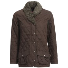 Kakadu Tasmanian Jacket - Quilted Oilskin Canvas, Insulated (For Petite Women) in Brown - Closeouts