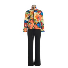 Kaktus Jacket and Pant Set - French Terry Cotton, 2-Piece (For Women) in Bright Multi - Closeouts