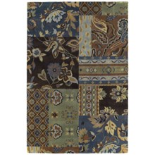 Kaleen Athenian Garden Area Rug - Handcrafted Virgin Wool, 3’6”x5’3” in Blue - Closeouts