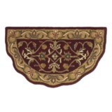 Kaleen Bombay Scalloped Halfmoon Hearth Rug - Wool, 27x48