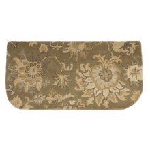 Kaleen Bombay Wool Hearth Rug - 21x42" in Grey - Closeouts