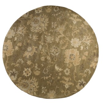 Kaleen Bombay Wool Rug - 7'9" Round in Grey